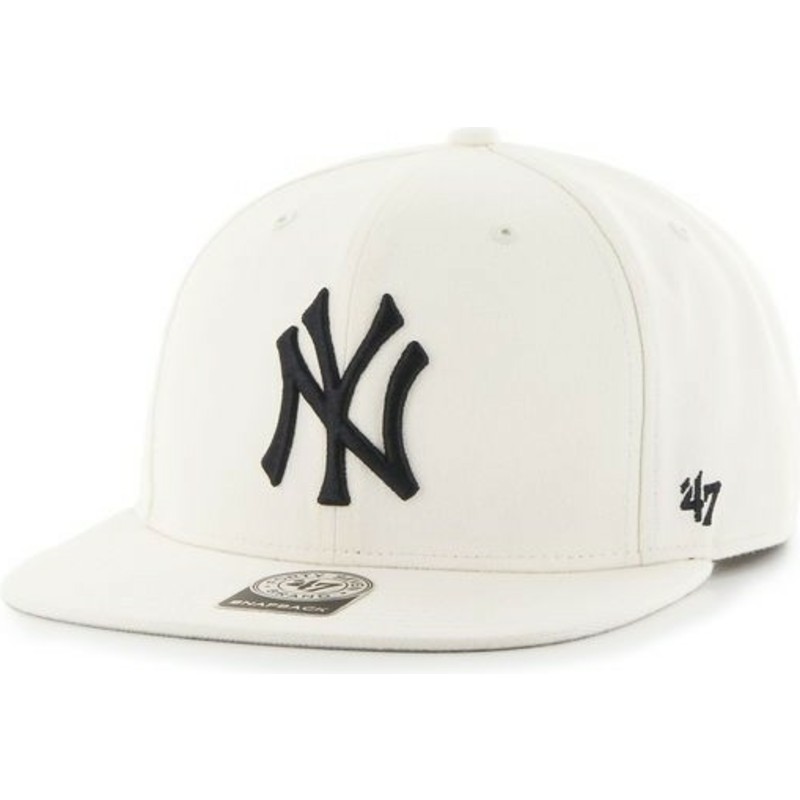 47-brand-flat-brim-mlb-new-york-yankees-smooth-white-snapback-cap