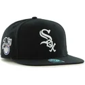 gorra-plana-negra-snapback-lisa-con-logo-lateral-de-mlb-chicago-white-sox-de-47-brand