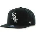 gorra-plana-negra-snapback-lisa-con-logo-lateral-de-mlb-chicago-white-sox-de-47-brand