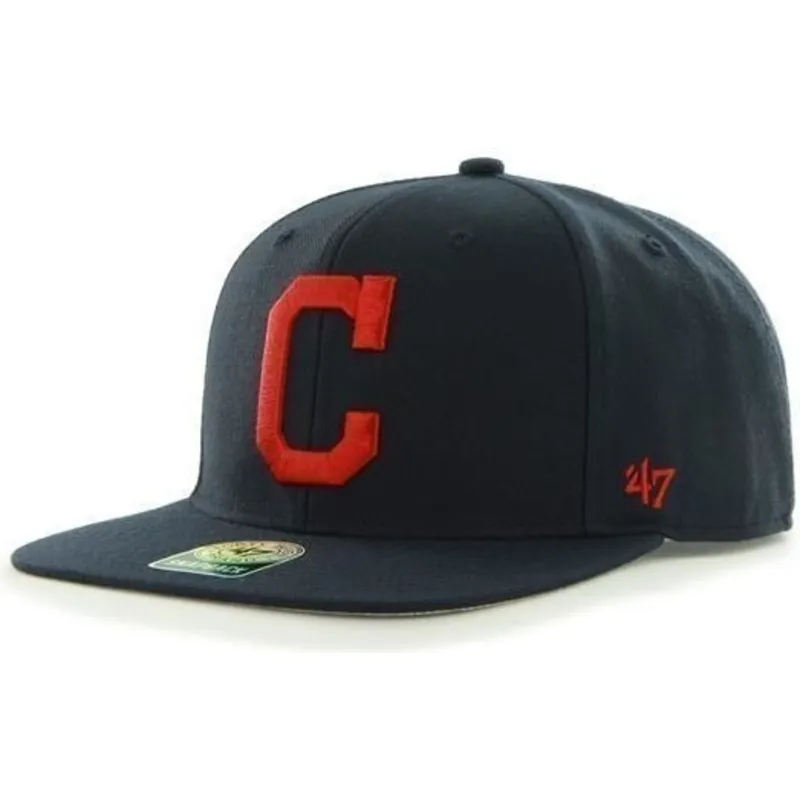 epci-plata-bleumarin-snapback-lateral-de-cleveland-indians-mlb-de-47-brand