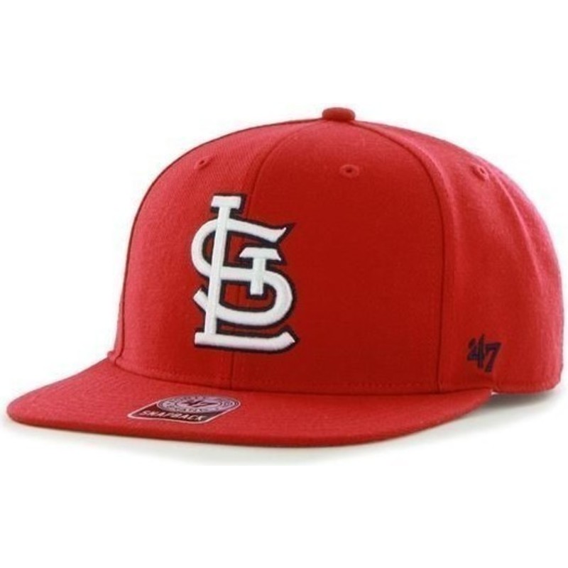 47-brand-flat-brim-side-logo-mlb-saint-louis-cardinals-smooth-red-snapback-cap