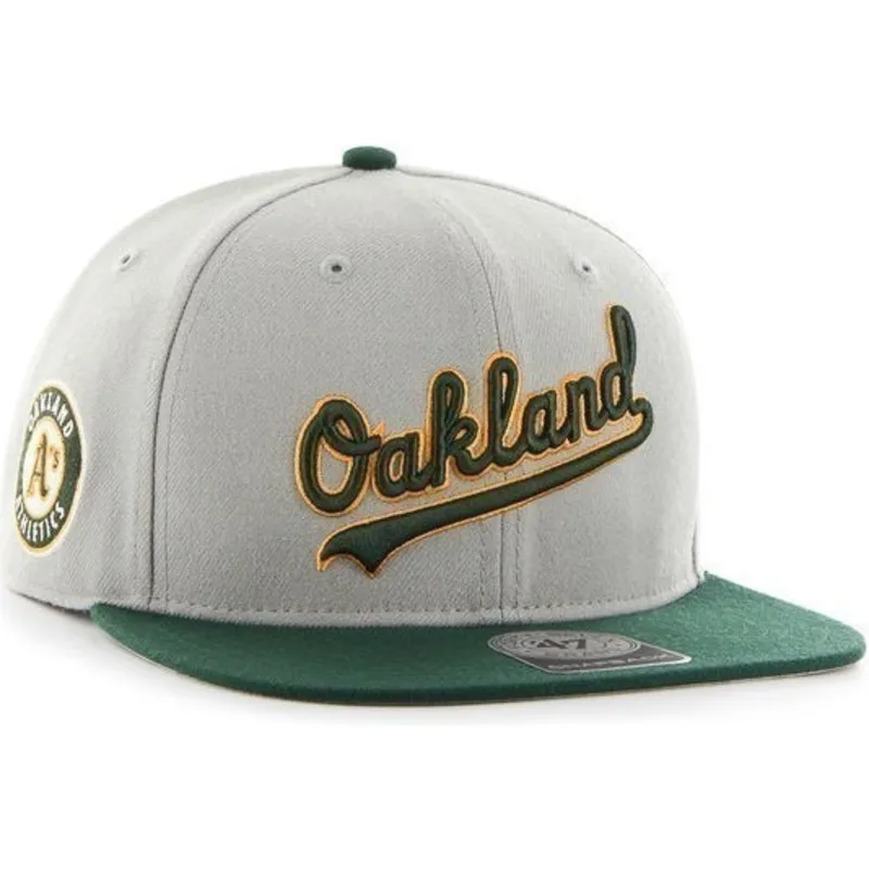 Gorra plana verde y amarilla ajustada 59FIFTY AC Perf de Oakland