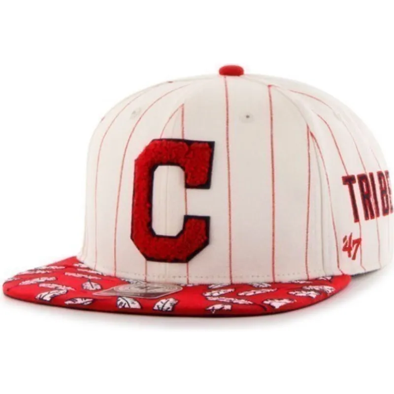 epci-plata-crema-snapback-franjas-laterales-de-cleveland-indians-mlb-de-47-brand