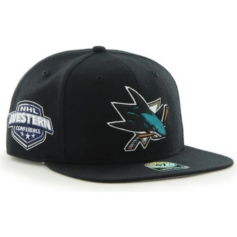 epci-plata-negru-snapback-de-san-jose-sharks-nhl-de-47-brand