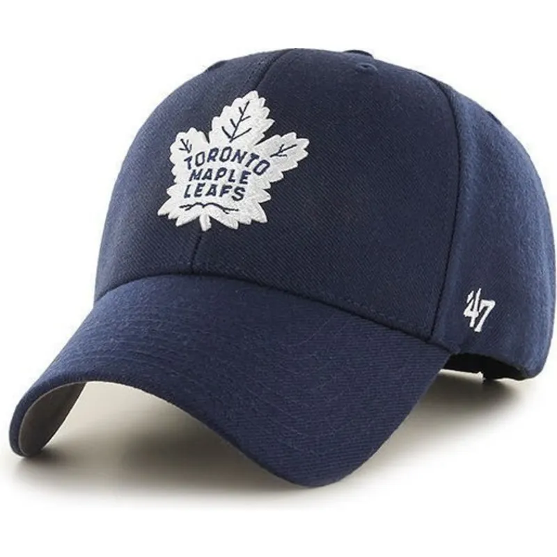 cappellino-con-visiera-curva-blu-navy-nhl-toronto-maple-leafs-di-47-brand