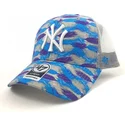 cap-curbata-blue-snapback-estampado-de-hojas-de-new-york-yankees-mlb-de-47-brand