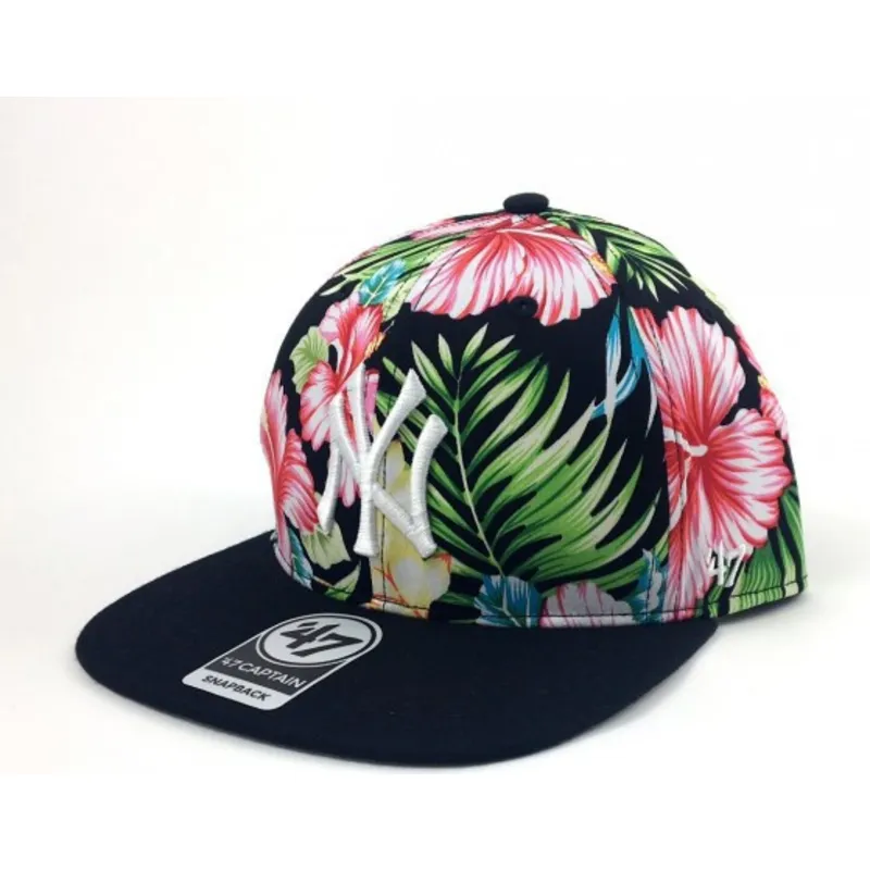 epci-plata-papagal-snapback-estampado-flores-de-new-york-yankees-mlb-de-47-brand