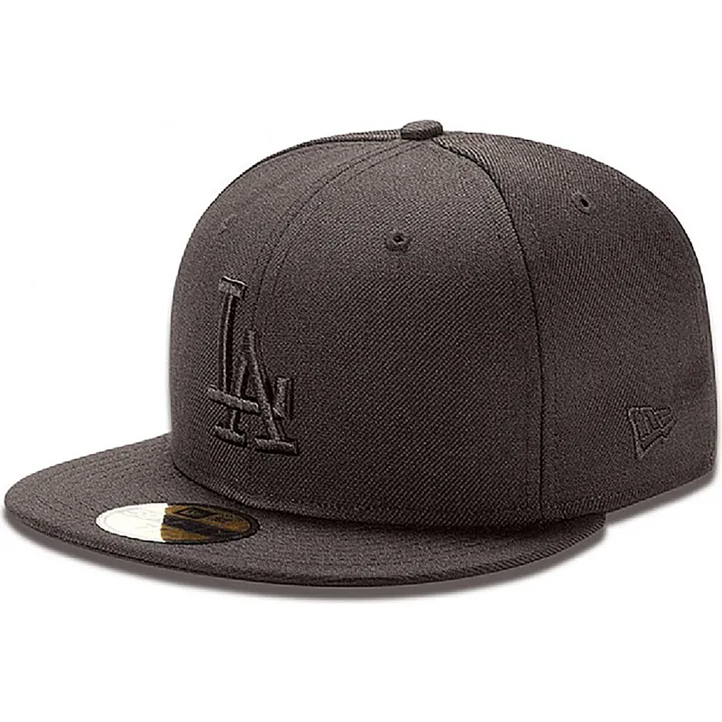 epci-plata-negru-fitted-59fifty-black-on-black-de-los-angeles-dodgers-mlb-de-new-era