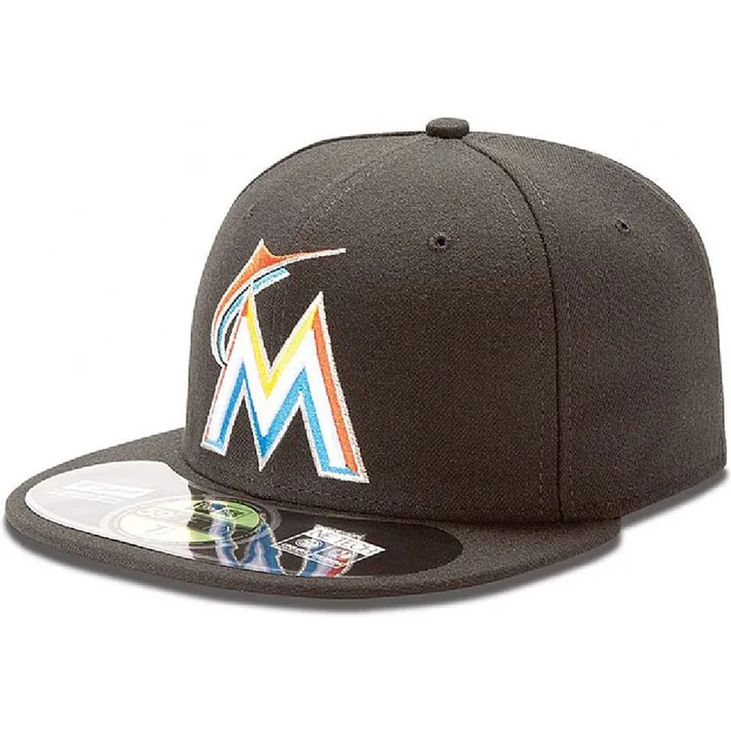 epci-plata-negru-fitted-59fifty-authentic-on-field-de-miami-marlins-mlb-de-new-era