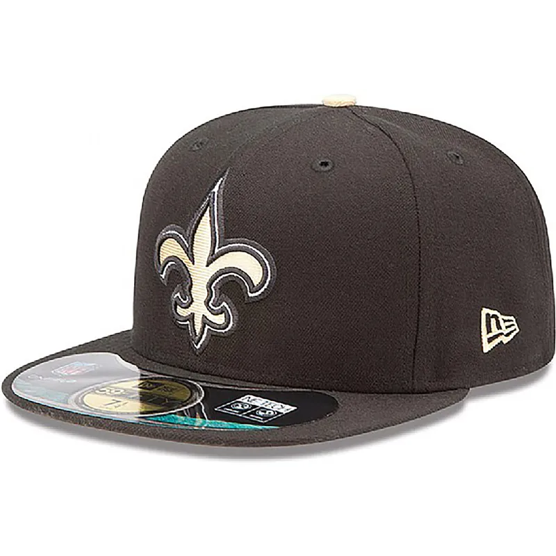 epci-plata-negru-fitted-59fifty-authentic-on-field-game-de-new-orleans-saints-nfl-de-new-era